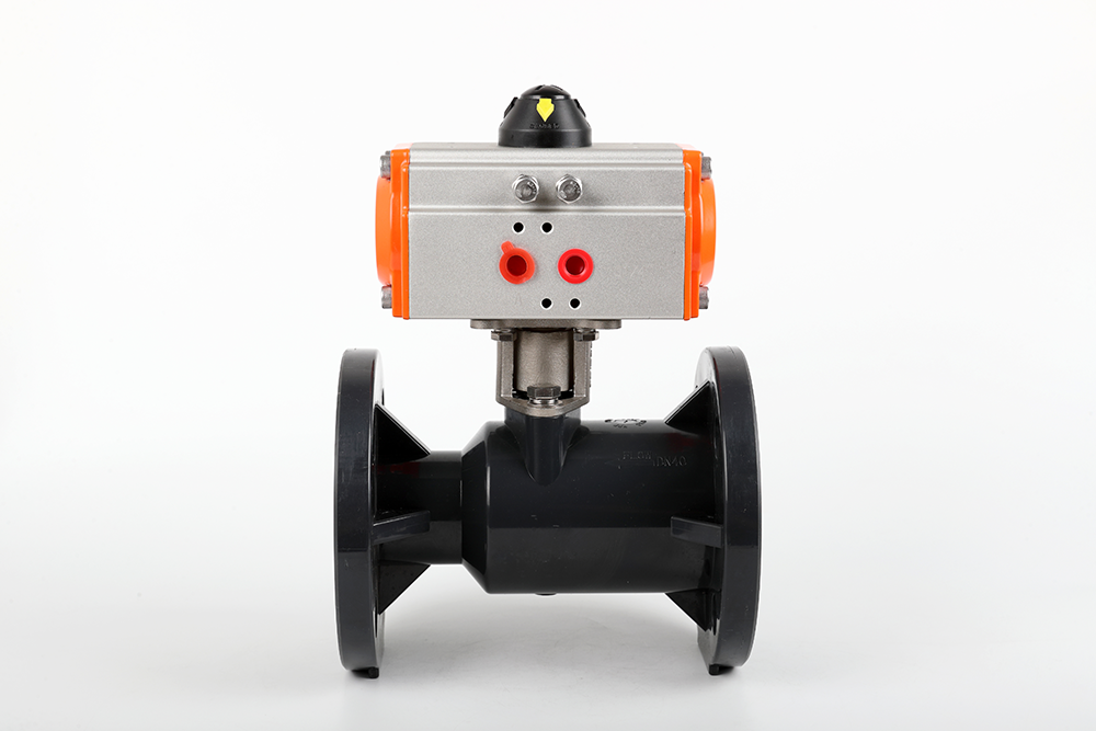 镇原气动法兰一体球阀